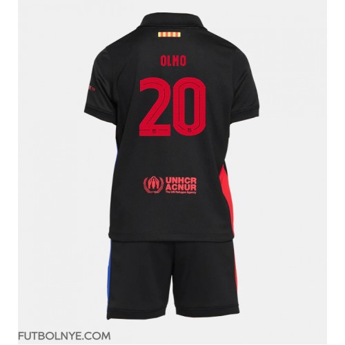 Camiseta Barcelona Dani Olmo #20 Visitante Equipación para niños 2024-25 manga corta (+ pantalones cortos)